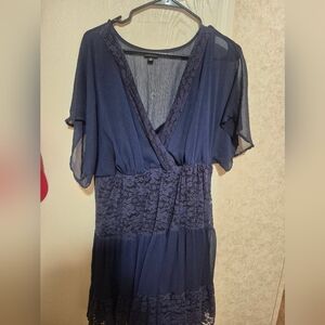Torrid Navy Blue Lace Blouse